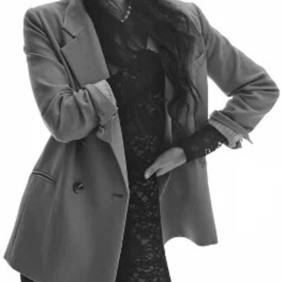 Anthropologie Maeve 8 NWT Double-Breasted Blazer Jacket Coat Beige New - Picture 11 of 11